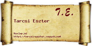 Tarcsi Eszter névjegykártya
