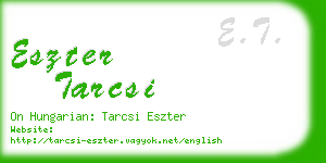 eszter tarcsi business card